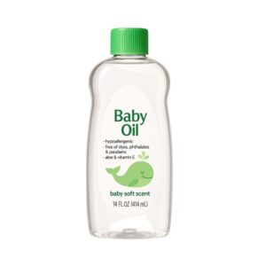 Baby Oil with Aloe Vera & Vitamin E – Soothing & Gentle Moisturizer 14oz