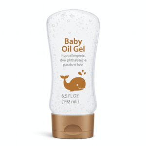 Baby Oil Gel with Shea & Cocoa Butter – Hypoallergenic Moisture Lock 6.5oz