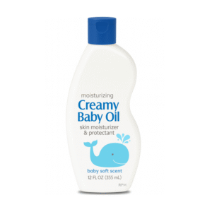Creamy Baby Oil 12oz – Soft Scent Moisturizer, Paraben-Free & Gentle