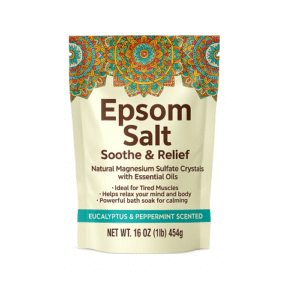 Epsom Salt Muscle & Back Soak – Eucalyptus & Peppermint, 12/16 oz – Soothing Relief