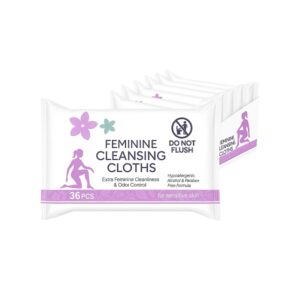 Feminine Cleansing Wipes – Intimate Hypoallergenic Wipes for Sensitive Skin (36 Count)