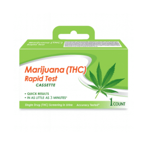 Marijuana THC Rapid Drug Test Cassette – Fast 3-Min Urine Screening Kit (1 Count)