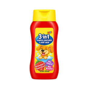 Kids 3-in-1 Shampoo Strawberry Smarts – Tear-Free Wash, Conditioner & Detangler