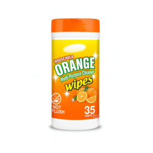 Orange Cleaner Canister Wipes – Citrus-Scented Multi-Surface Wipes Without Bleach or Ammonia